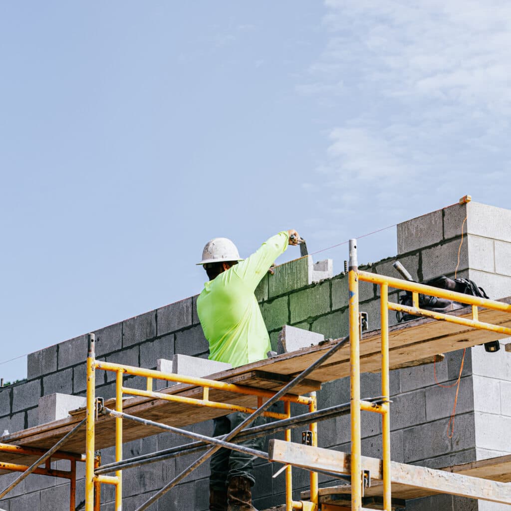 Commercial concrete and site construction team